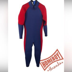JMJ Manufacture Wetsuit - Navy and Red